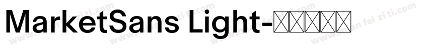 MarketSans Light字体转换